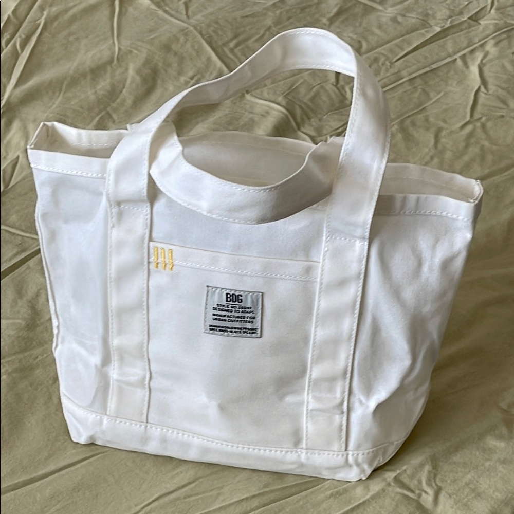 BDG Urban Outfitters White Mini Canvas Tote Bag